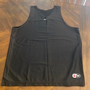Nike basketball singlet vintage no tag black with white swoosh in middle